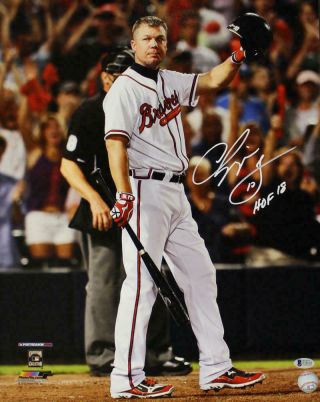 Chipper Jones Autographed/signed Atlanta Braves 16x20 Photo Hof Bas 21616