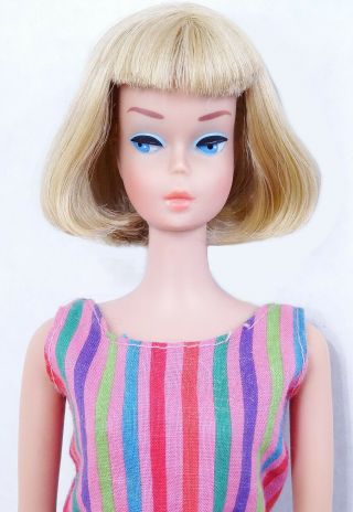 HTF Spectacular Vintage Long Hair Medium Color Blonde American Girl Barbie Doll 3