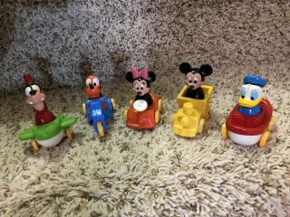 Illco Little People Vintage Disney Characters,  Vehicles Mickey Minnie Goofy