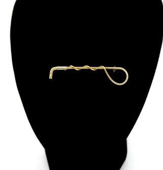 Vintage 10k Gold Fox Hunting Whip Crop Stock Tie Lapel Pin