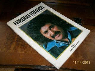 Vintage Freddy Fender Voice,  Piano & Guitar With Spanish Lyrics Songbook / 1976