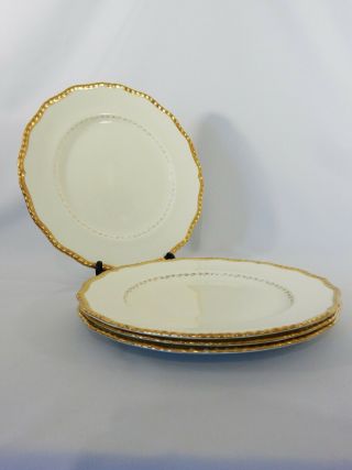 Vintage Art Deco Royal Doulton Belvedere Set Of 4 Four Large Dinner Plates V1877