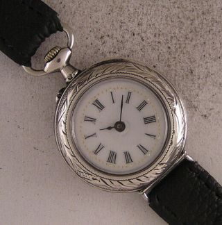 Lovely Silver Case 120 Years Old Cylindre French Wrist Watch A,  A,