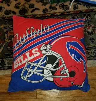 Vintage 90s Nfl Buffalo Bills Zubaz Style Pillow Retro Vtg Accessories