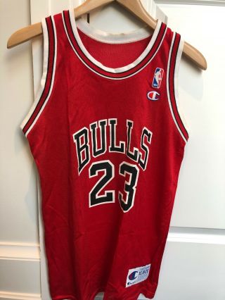 Vintage Nba Champion Chicago Bulls Michael Jordan 23 Jersey Youth Xl 18 - 20