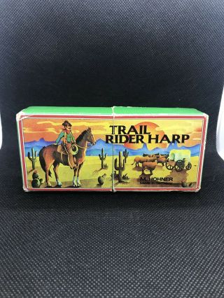 Vintage Hohner Trail Rider Harmonica - Box -