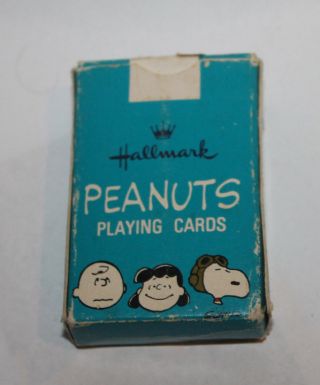 Vintage Peanuts Snoopy Miniature Small Playing Cards Hallmark Tennis Snoops