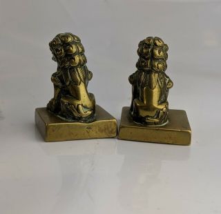 Chinese Antique Bronze Foo Dog Ink Seals Qing 19th century Fine Quality 3