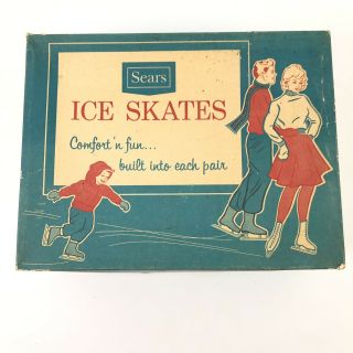 Sears Ice Skates Figure Skates Insulated Womens Us Size 8 Vintage