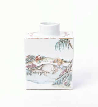 Fine And Rare Early Chinese Porcelain Qianjiang Tea Caddy.  Early Guangxu.  1877.