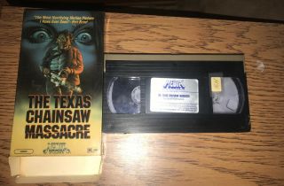 The Texas Chainsaw Massacre Media Release Vhs Tape Vintage 1984 Full Flap Silver
