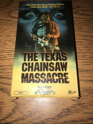 The Texas Chainsaw Massacre MEDIA Release VHS Tape Vintage 1984 Full Flap Silver 2