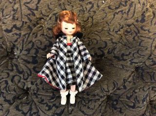Vintage 8” Betsy Mccall Hard Plastic Doll With Clothing