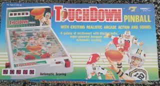 Vintage Football Touchdown Tabletop Pinball Tiger Electronic Automatic Score Box