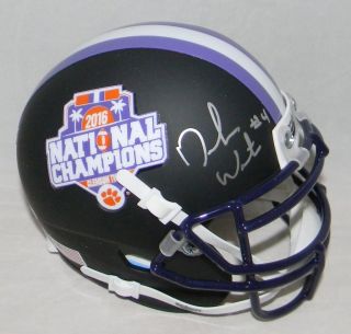 Deshaun Watson Signed Autographed Clemson Tigers National Champions Mini Helmet