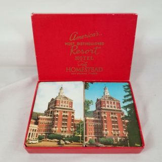 Vintage The Homestead Resort Hotel Playing Card Double Deck Hot Springs Va Arrco