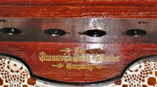 Antique Brunswick Balke Collender Company Pool Billiard Cue Stick Holder Rack 2