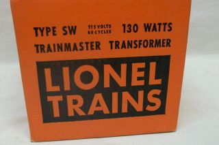 Vintage Lionel Trains Trainmaster Transformer Type SW 130 Watts in LOOK 2