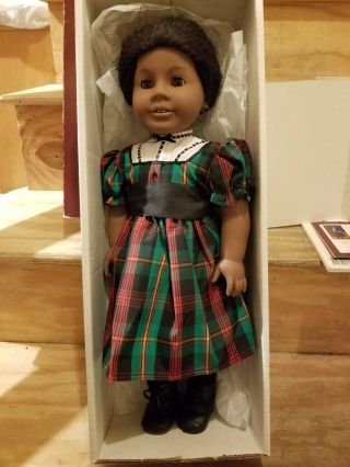 American Girl Pleasant Company Addy Doll Necklace /hat/book And 2 Extra Outfits