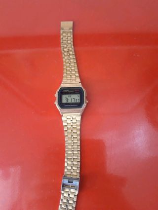 Gold Casio Retro Digital Stainless Steel Watch A159wge Vintage 70s 80s