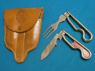 Vintage G Schrade W1216k Bsa Boy Scouts Chow - Kit Easy Open Wire Jack Knife Set