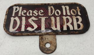 Vintage Do Not Disturb License Plate Topper / Reflective / Motorcycle / Hot Rod