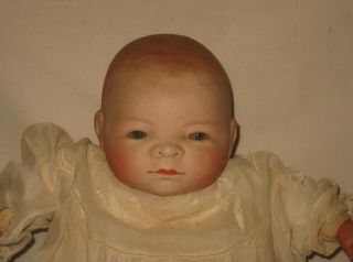 Antique Grace S.  Putnam 14 " Bisque Head Bye - Lo Baby Doll W/ Celluloid Hands Mz5