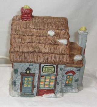 Vintage Lighted Ceramic Christmas Village House - Mallory & Sons Butcher Shop