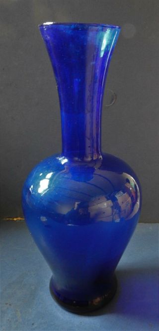 Large Chinese Blue Glass Vase - Late 19th / Early 20th Century