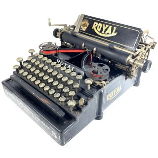 Royal No.  1 Typewriter Flatbed Standard Antique Vtg Black Classic 打字机 타이프라이터