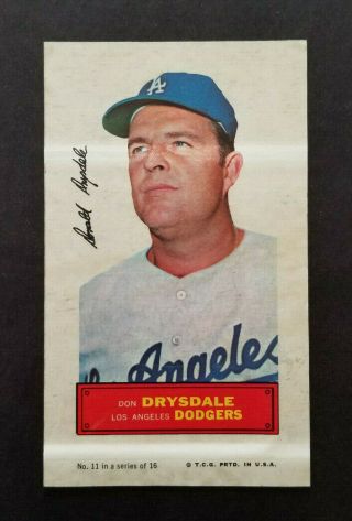1968 Topps Proof Action All Star Stickers Test Issue Dodgers Don Drysdale 11