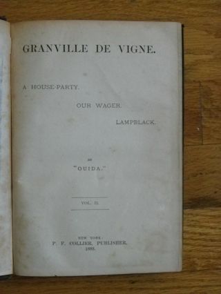 " Granville De Vigne " (held In Bondage),  3 Short Stories - Ouida (rame) - 1889 - Illustr