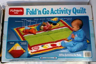 Vintage 1985 Playskool Fold N Go Quilt Infant Activity Matt 2