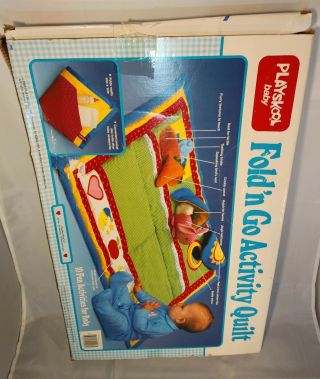 Vintage 1985 Playskool Fold N Go Quilt Infant Activity Matt 3