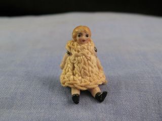 Small Miniature Antique German Bisque Articulated Doll Carl Horn Hertwig