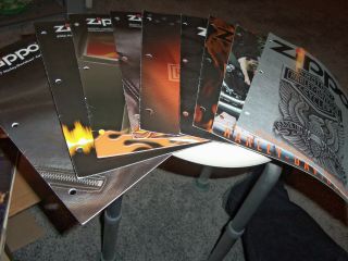 Eight (8) Different Years Of Zippo  Harley Davidson  Lighter Catalogs.