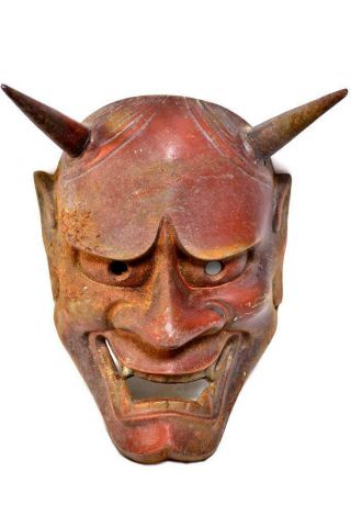 Japanese Traditional Noh Mask Hannya (般若) Demon Kagura Kabuki Bugaku Samurai
