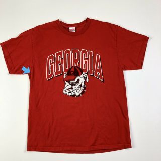 Vintage Uga University Of Georgia Bulldogs Football T - Shirt Mens Size Large