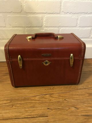 Vintage Samsonite Shwayder 4612 Brown Travel Train Makeup Case Luggage