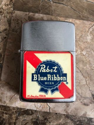Vintage Pabst Blue Ribbon Beer Lighter - " My - Lite " Brand Korea - Zippo