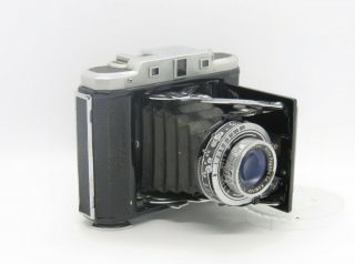 Semi Leotax Vintage Folding Cameras W/ Nitto Kominar 75mm F/3.  5 Lens 3223