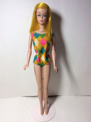 Vintage Barbie Htf Low Color Golden Blond/scarlet Flame Color Magic Doll In Oss