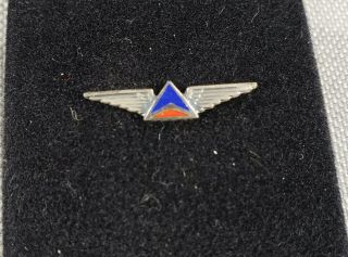 VINTAGE DELTA AIRLINES STERLING SILVER FLIGHT ATTENDANT SERVICE PIN W/BOX 3
