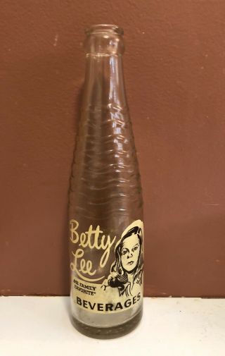 Vintage 1949 Betty Lee Beverages Acl Soda Pop Bottle Seven Up Washington,  Pa.