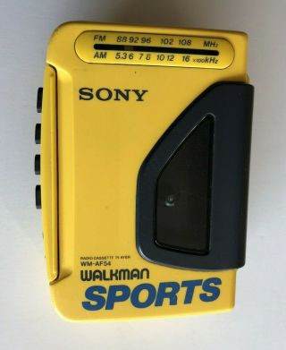Vintage Sony Walkman Sports Wm - Af54 Cassette Player Fm/am Radio Only