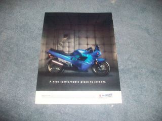 1993 Suzuki Katana 750 Vintage Motorcycle Ad " A Comfortable Place To Scream