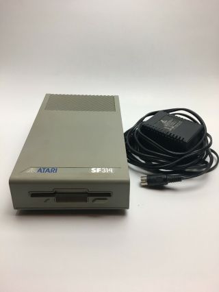 Atari Sf314 External Floppy Disk Drive Vintage 80’s