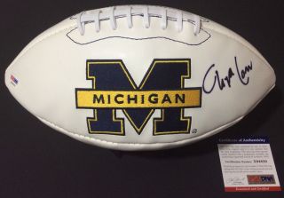 Lloyd Carr Signed Autographed Football Michigan Wolverines Psa/dna