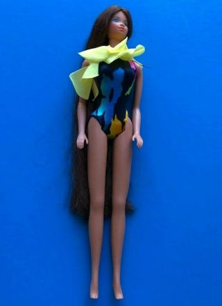 1985 Hispanic Tropical Barbie Doll Swimsuit 80 