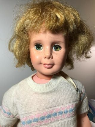 Vintage Patti Playpal Clone Companion Doll - 36 Inches Freckles Talking?
